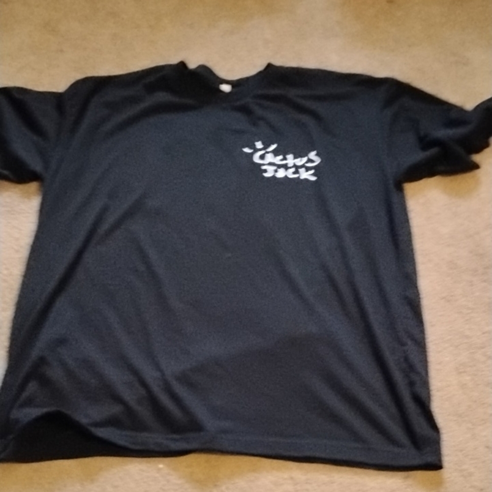 Cactus Jack Style Travis Scot Black Short Sleeve Tee with Graphic
